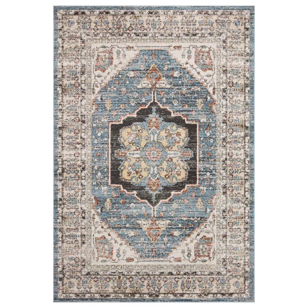 Loloi II Odette 11'2" x 15'7" Sky and Multicolor Area Rug