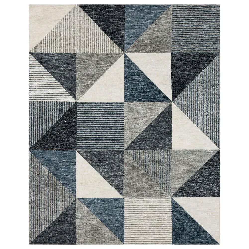 Drew and Jonathan Home Bowen Oblique 8' x 10' Blue Area Rug