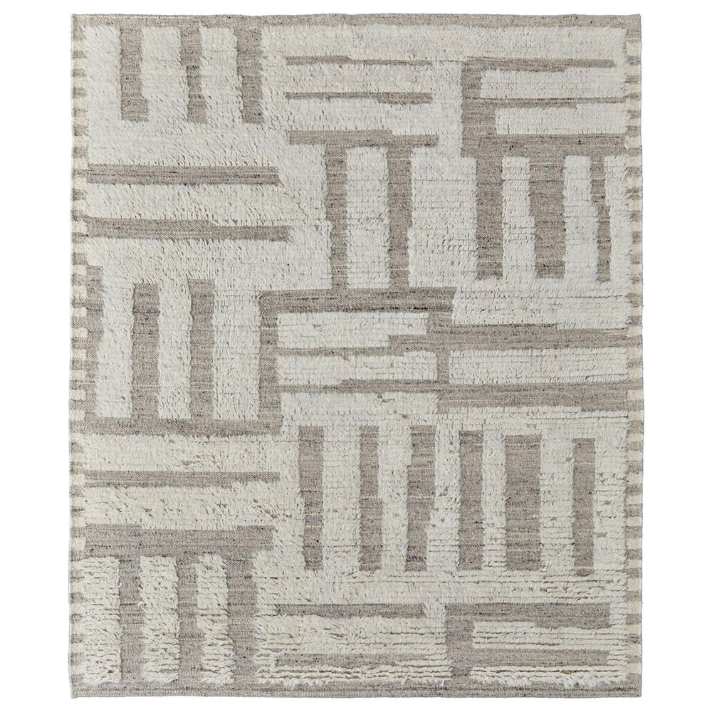 Feizy Ashby 8909F 2'6" x 8' Ivory and Gray Runner