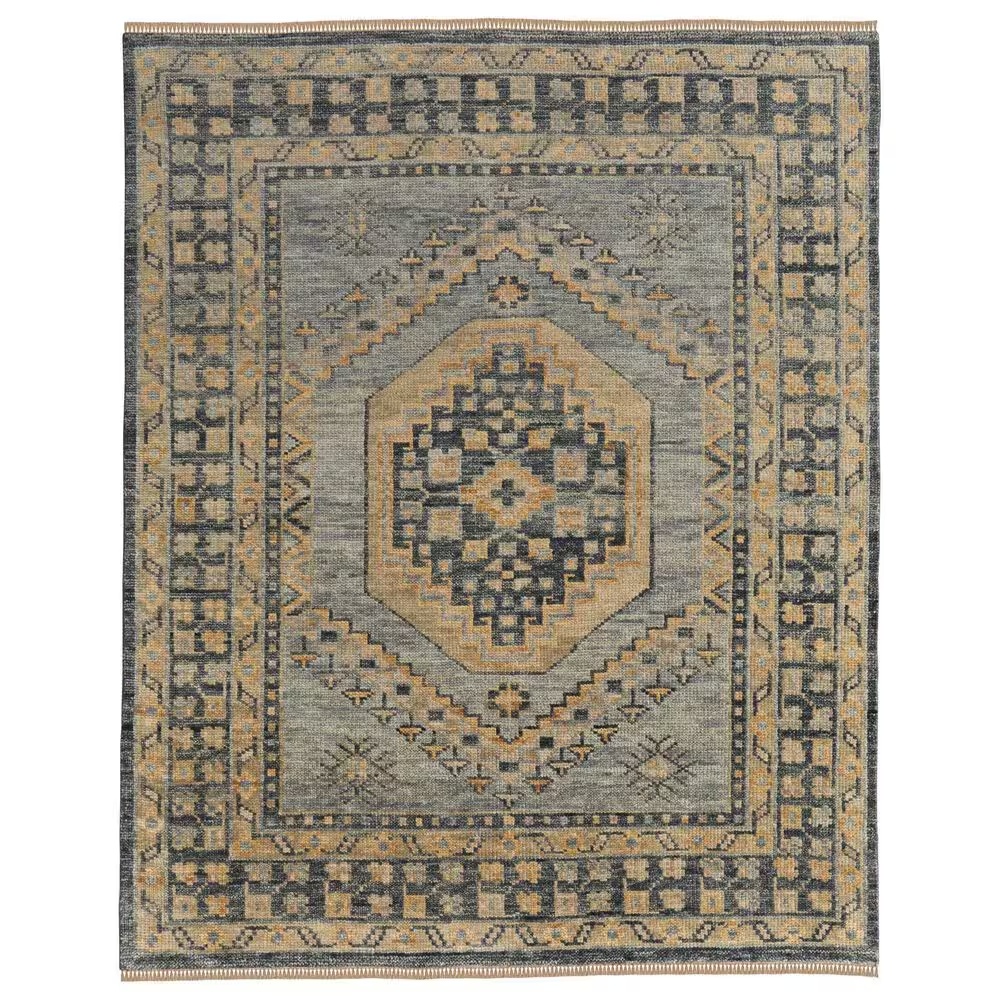 Feizy Fillmore 4' x 6' Blue and Charcoal Area Rug