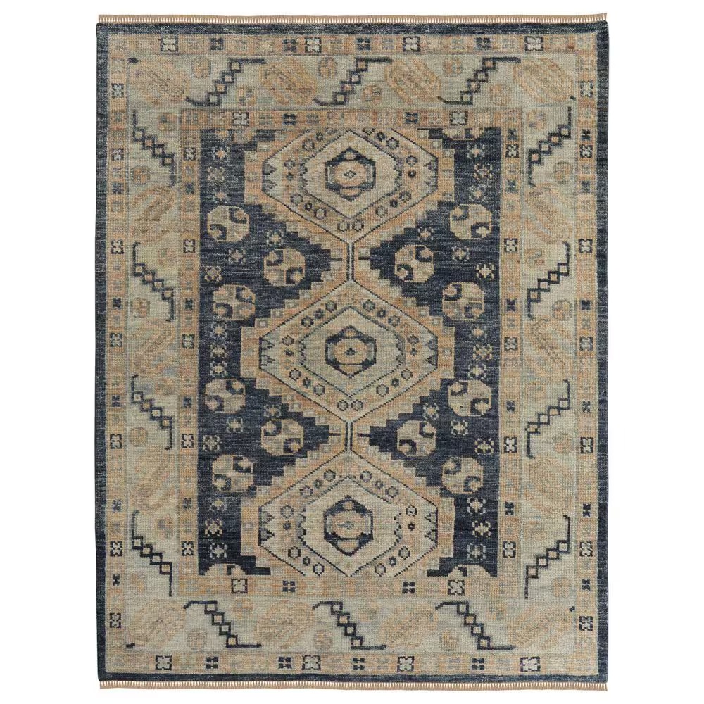 Feizy Fillmore 2'6" x 8' Blue and Ivory Runner