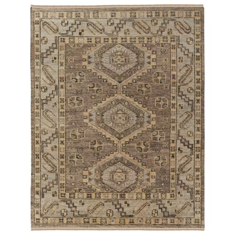 Feizy Fillmore 2'6" x 10' Brown and Gray Runner