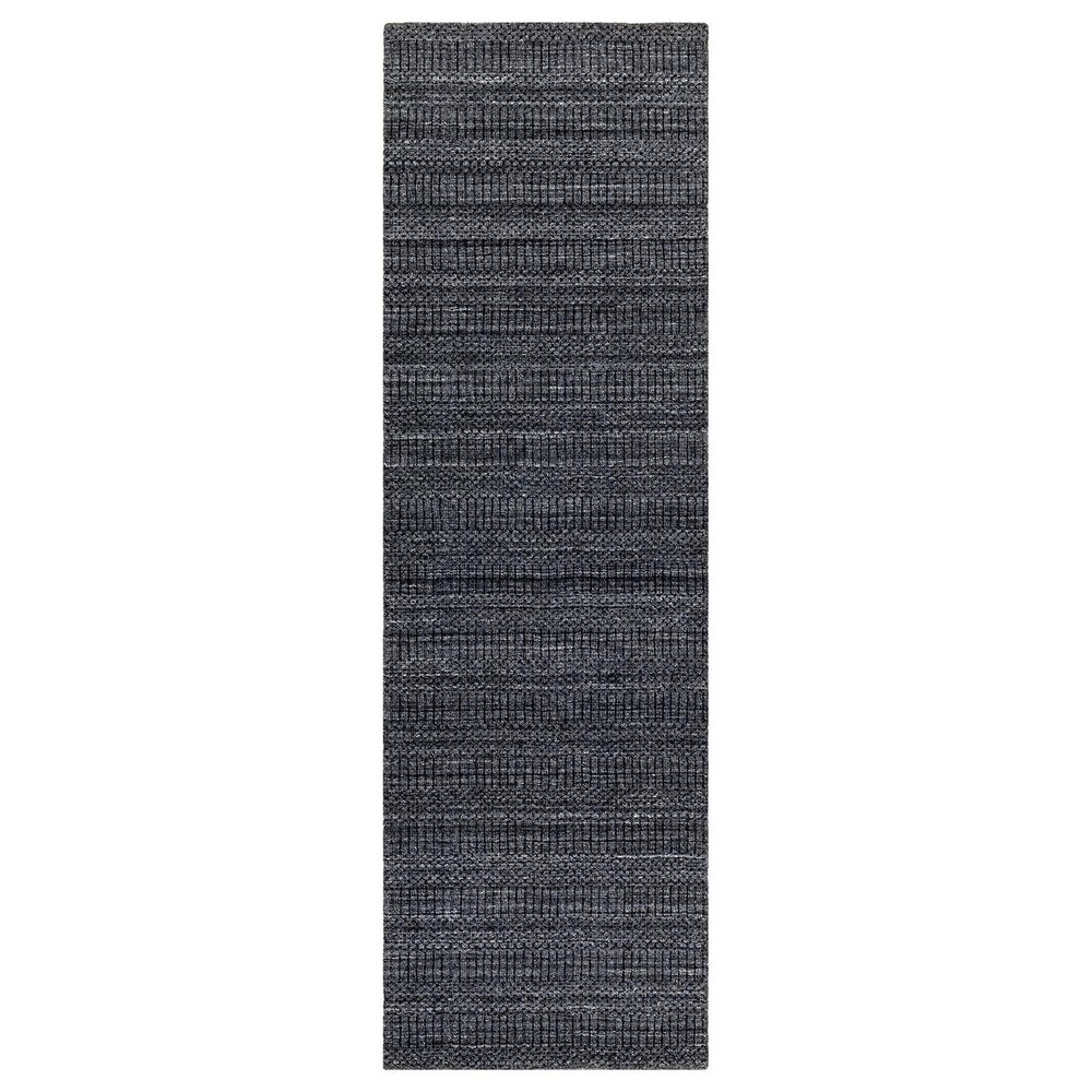 Surya Hickory 2'6" x 8' Charcoal, Black and Gray Runner