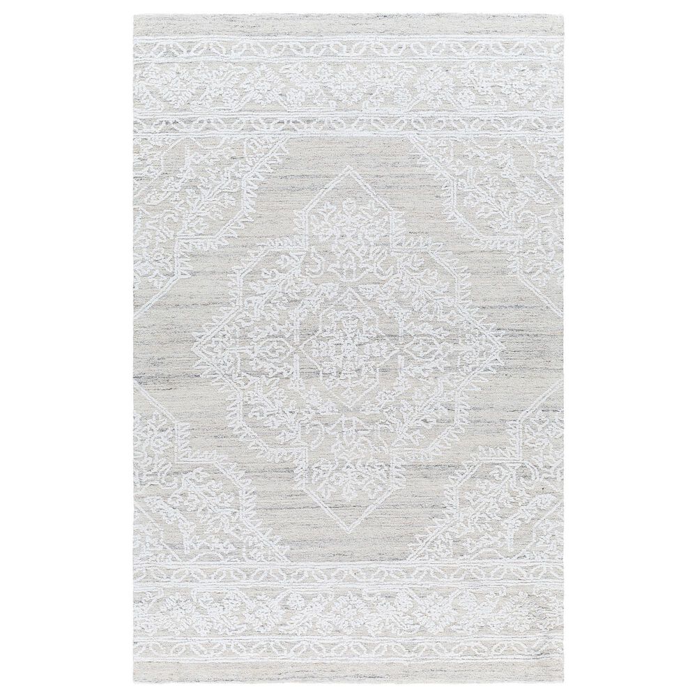Surya Piazza PZZ-2300 2' x 3' White, Light Gray Area Rug