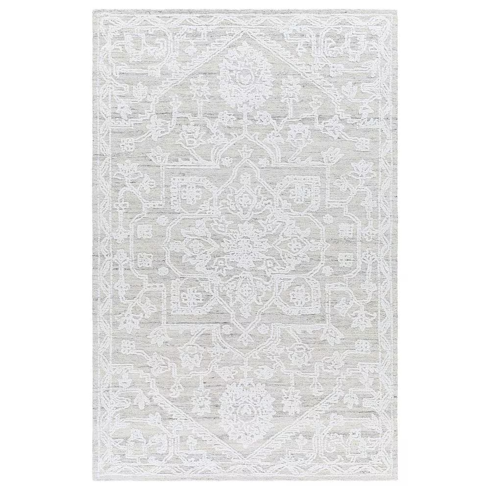 Surya Piazza PZZ-2304 8' x 10' White, Beige, Charcoal, Light Grey Area Rug