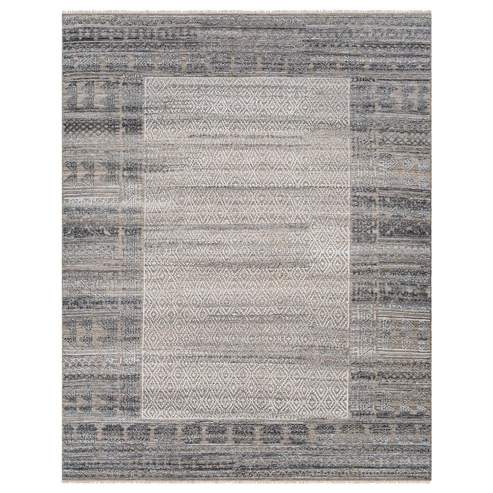 Surya Pompei 2'6" x 8' Slate, Black, Metallic Silver and Olive Runner