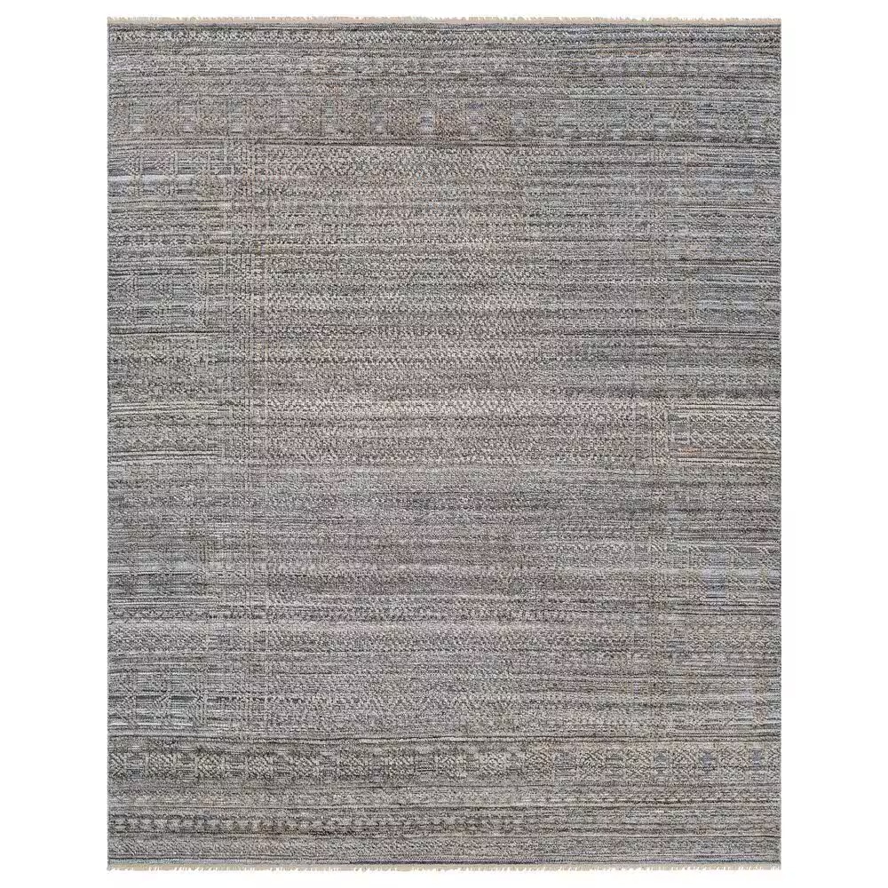 Surya Pompei 5' x 7'6" Dark Brown, Black, Slate, Off White and Brick Red Area Rug