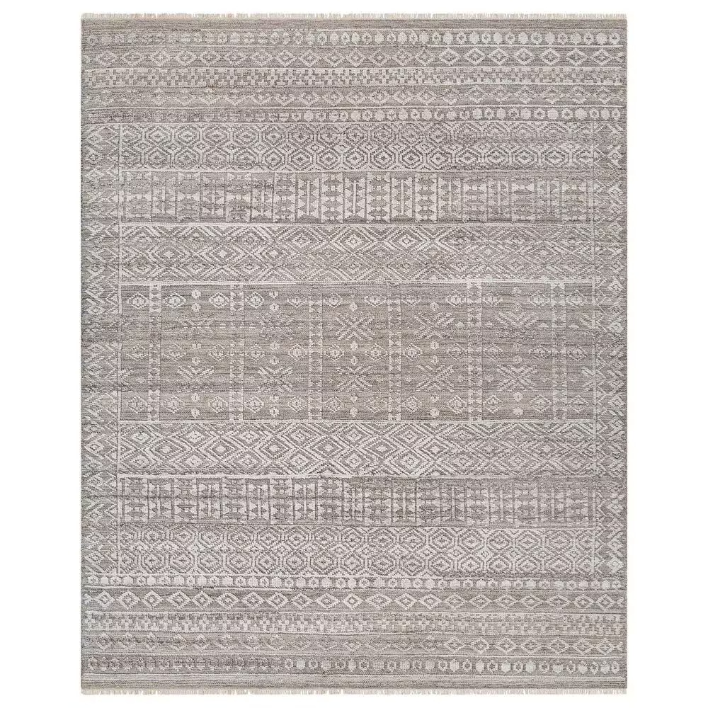 Surya Pompei 6' x 9' Gray, White, Dark Brown and Taupe Area Rug