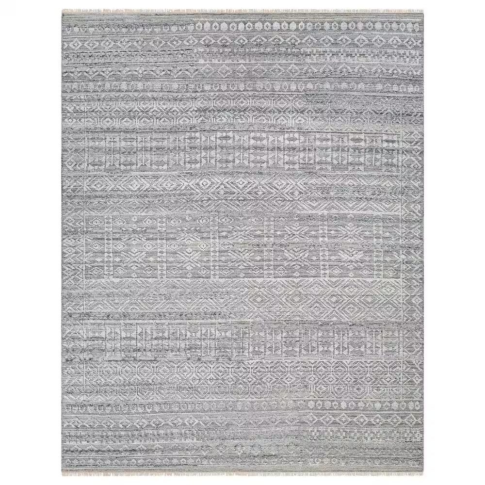 Surya Pompei 9' x 12' Charcoal, Black, White, Light Slate, Beige and Teal Area Rug