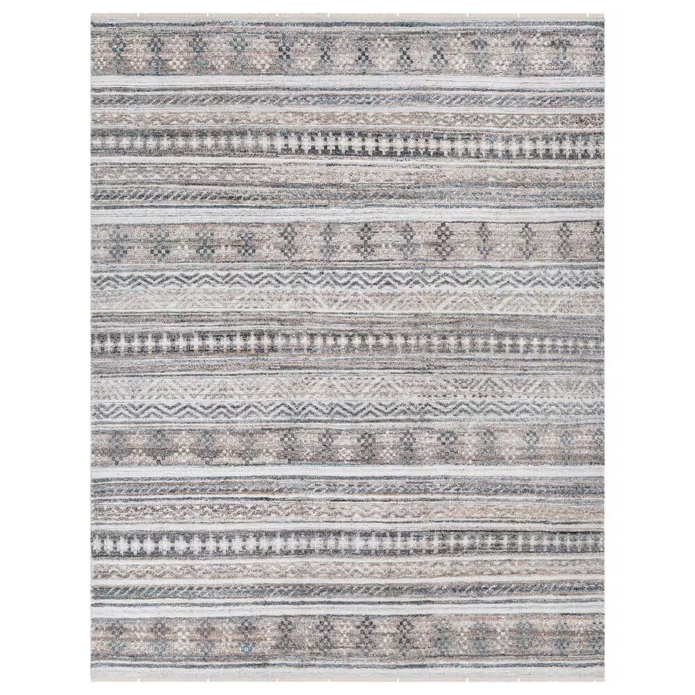 Surya Pompei Brown, Off-White, Light Gray, Black, Dark Blue and Charcoal 10' x 14' Area Rug