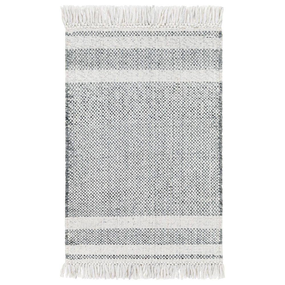 Surya Primrose PRM-2300 8' x 10' Ivory, Silver Gray, Light Gray, Medium Gray and Charcoal Area Rug