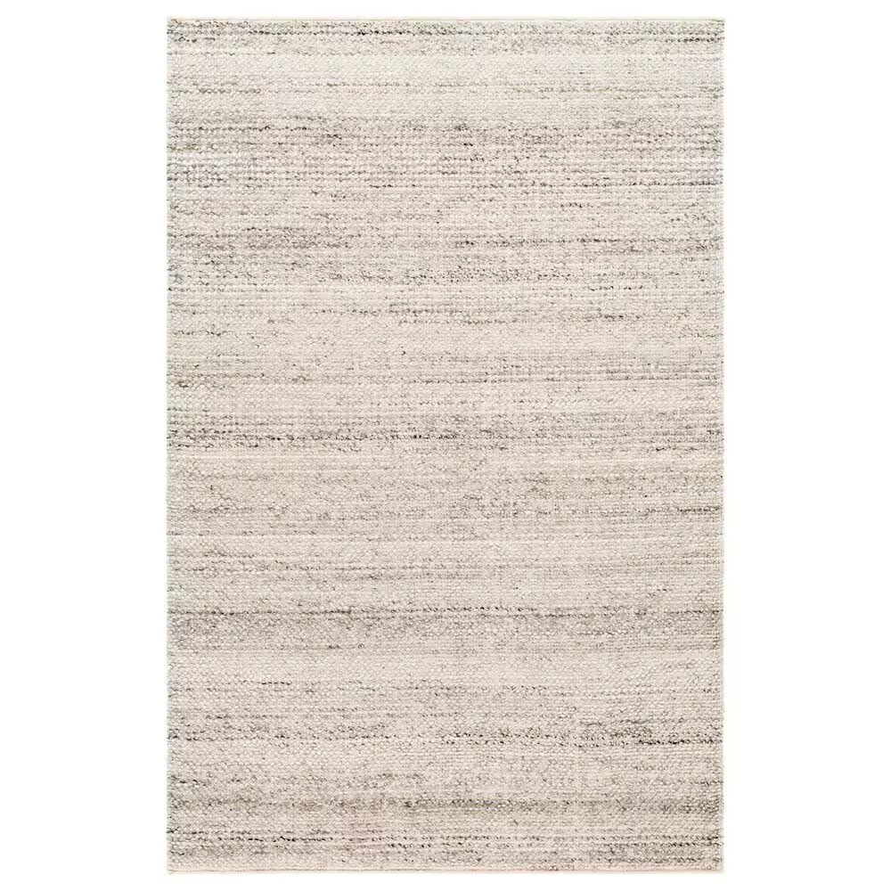 Surya Reika REK-2305 9' x 12' Light Gray, Charcoal, Black and Light Beige Area Rug