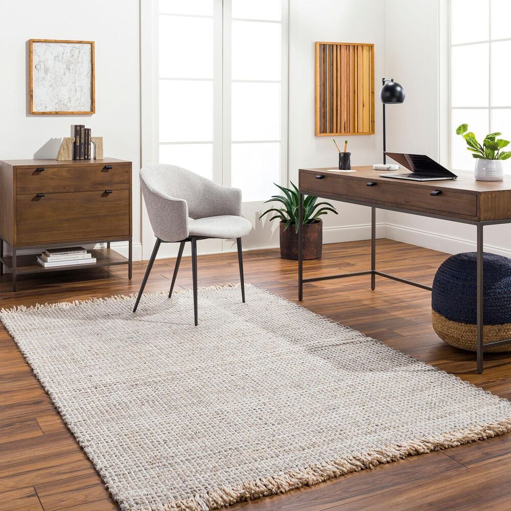 Surya Sara SRU-2302 9' x 12'Gray, Brown, Black, Cream, Dark Brown Area Rug