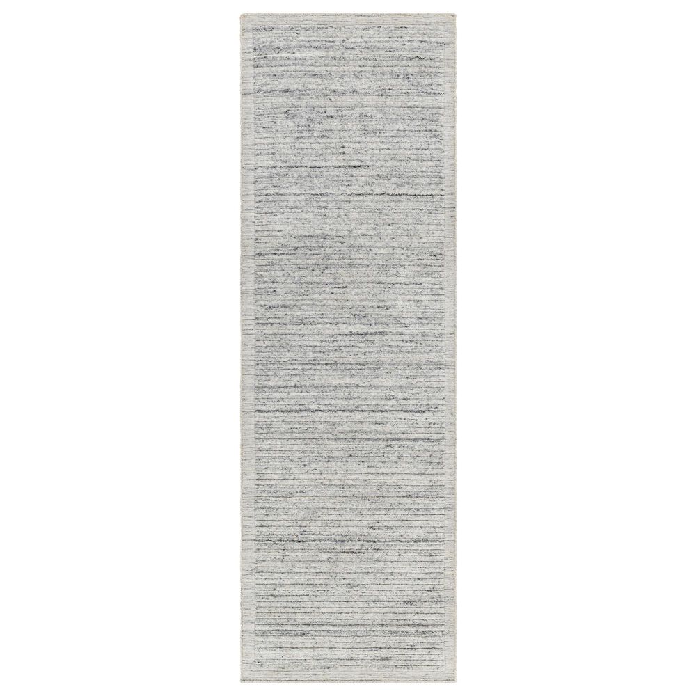 Surya Yasmin 2'6" x 8' Gray, Ivory and Black Runner