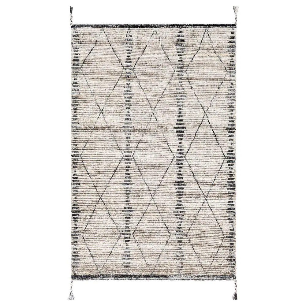 Surya Birch 5' x 7'6" Beige, Cream, Gray, Charcoal and Black Area Rug