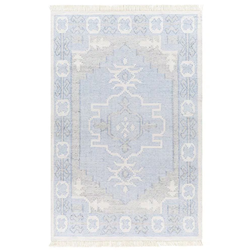 Surya Bursa 2' x 3' Light Blue, Cream, Gray and Black Area Rug