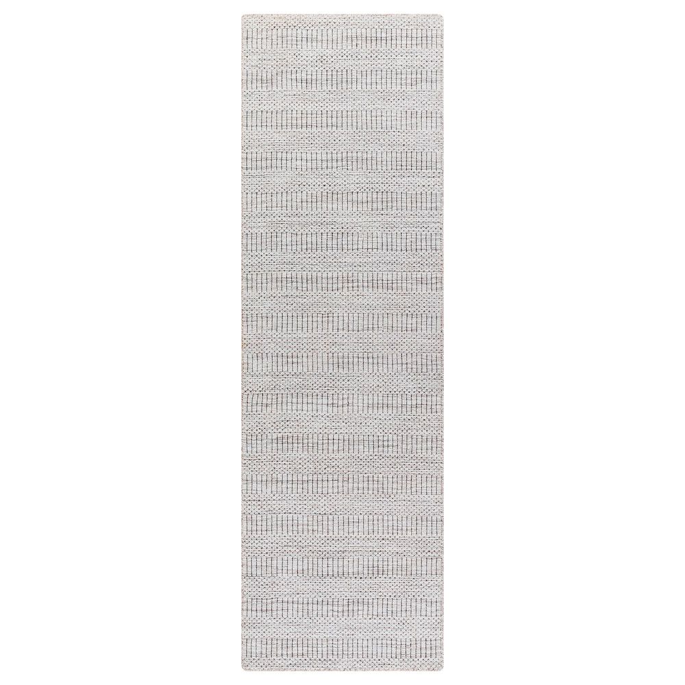 Surya Hickory 2'6" x 8' Light Beige, Gray and Charcoal Runner