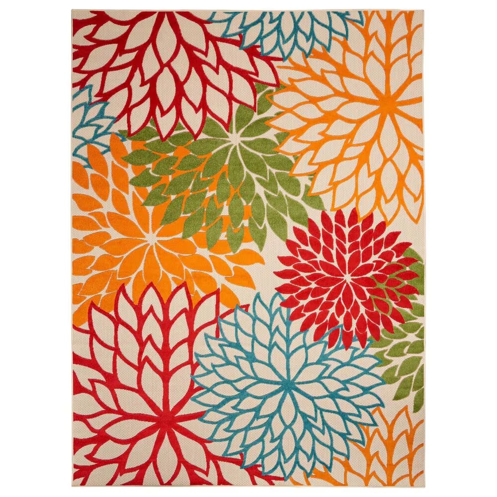Nourison Aloha ALH05 9'6" x 13' Green Indoor/Outdoor Rug