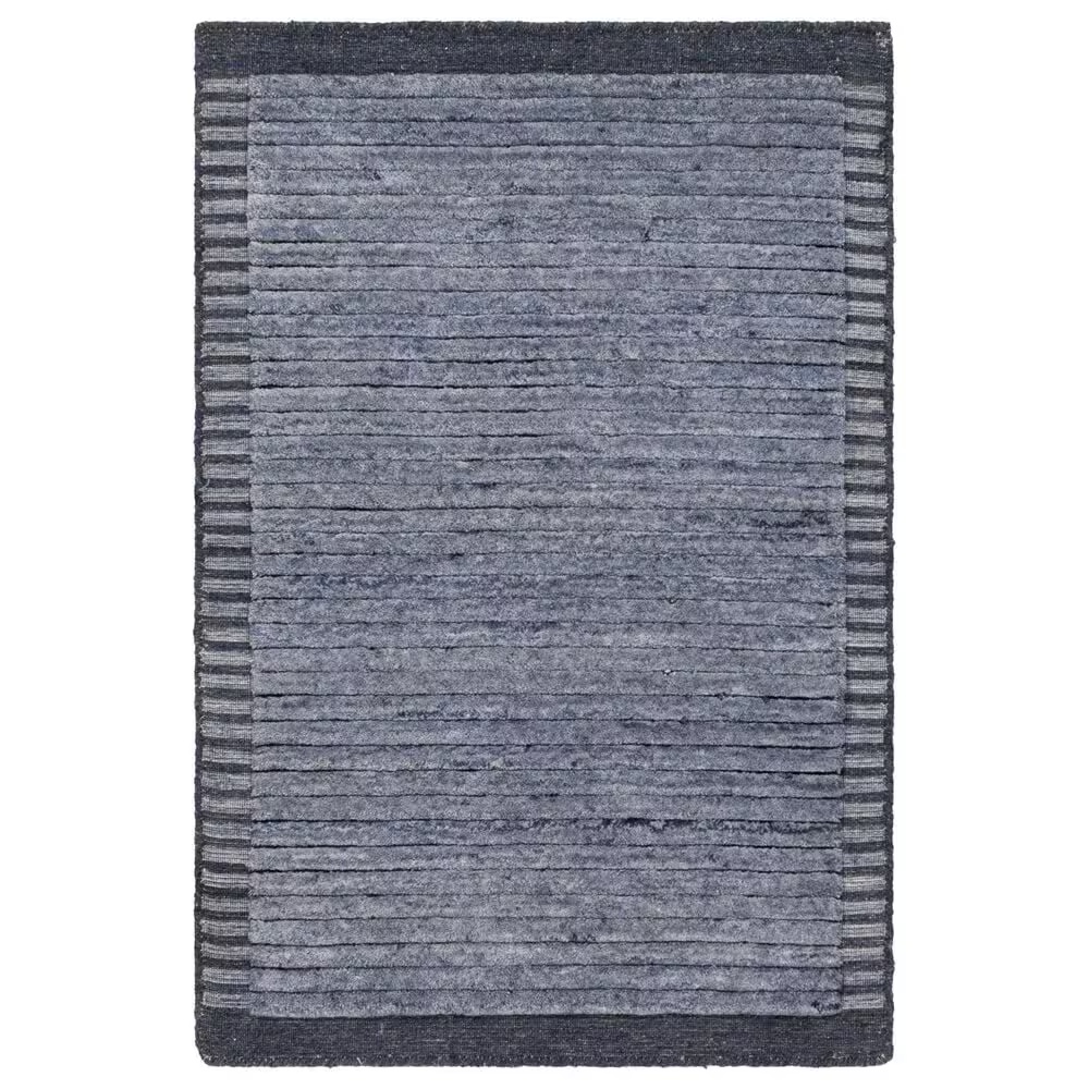 Surya Yasmin 6' x 9' Black, Navy, Denim and Ink Blue Area Rug