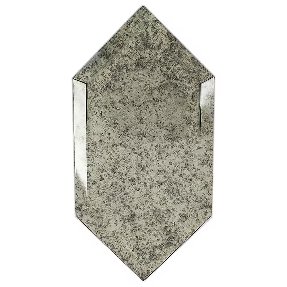 Soho Studio Elongated Beveled Antique Mirror 8" x 4" Glass Tile