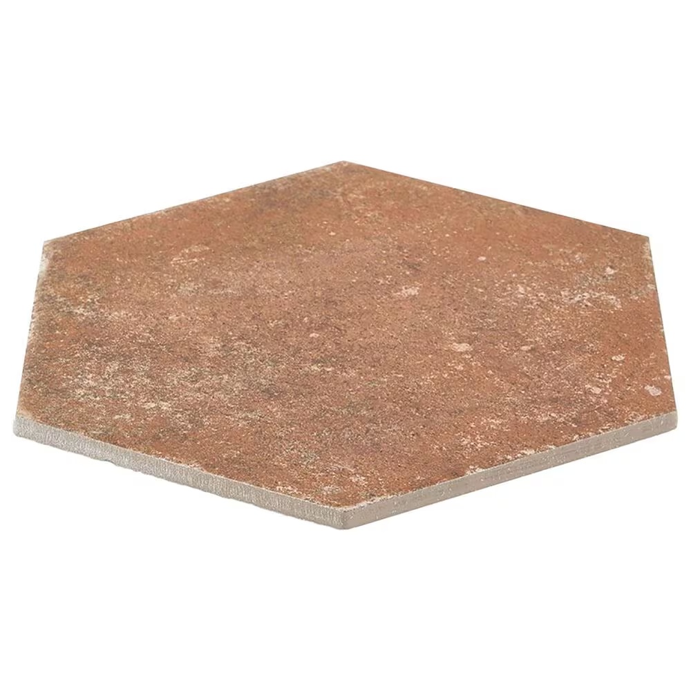 Soho Studio Pompeia Marron 8" x 9" Hexagon Porcelain Tile