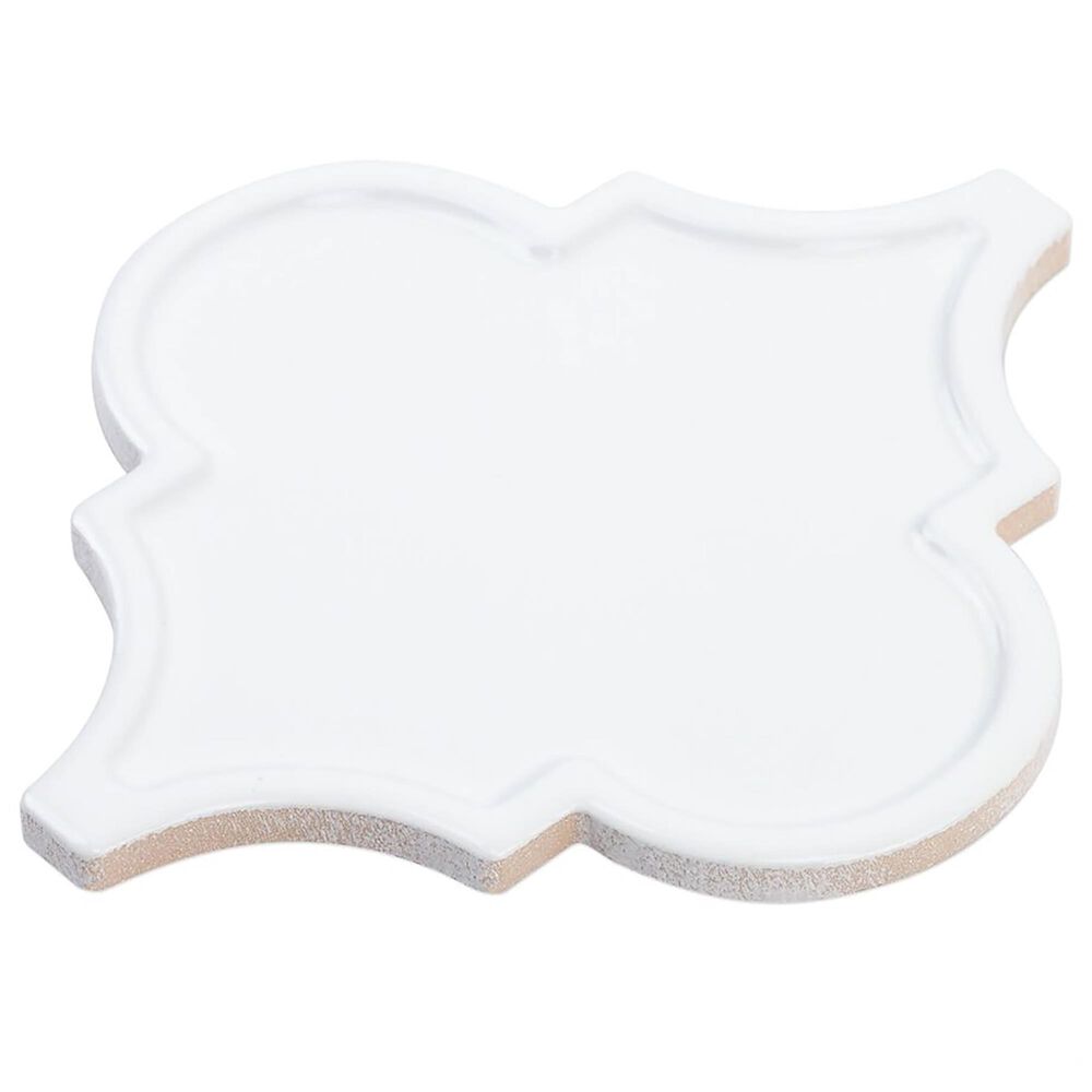 Soho Studio Terra Ignis Relief Lantern Blanco 6.25" x 7.25" Ceramic Tile