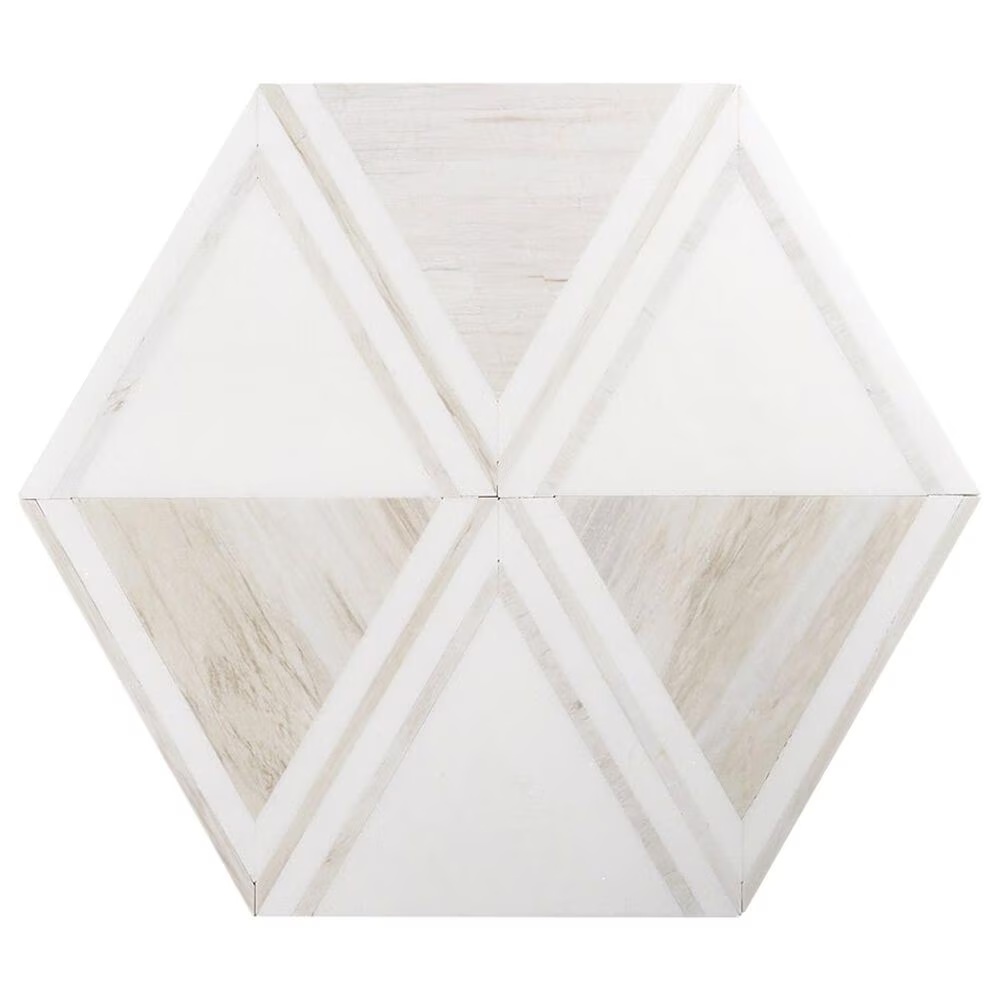 Soho Studio Angolo Thassos Sabbia 13" x 16" Marble Mosaic Sheet