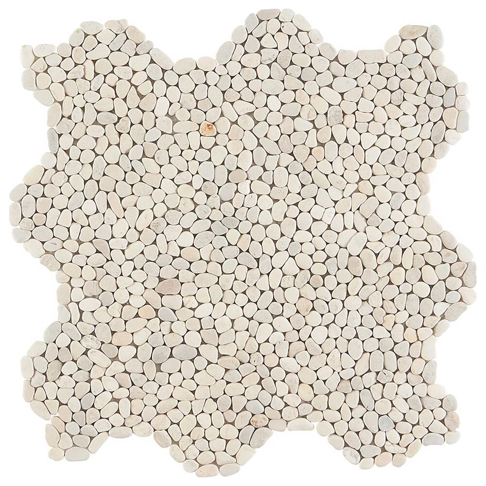 Soho Studio Pebblestone Lovina White Micro 12" x 12" Natural Stone Mosaic Sheet