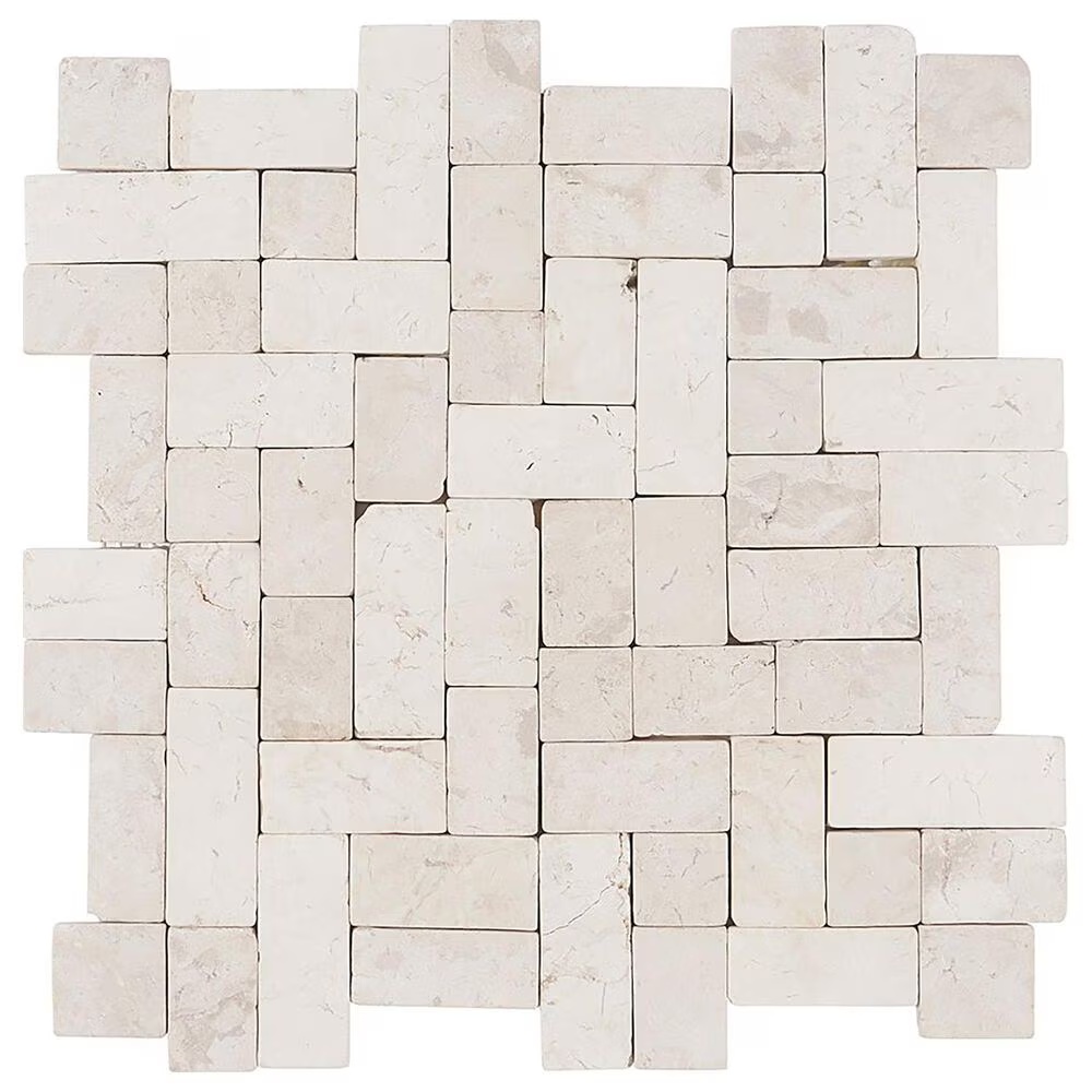 Soho Studio Pebblestone Lovina White 12" x 12" Natural Stone Mosaic Sheet
