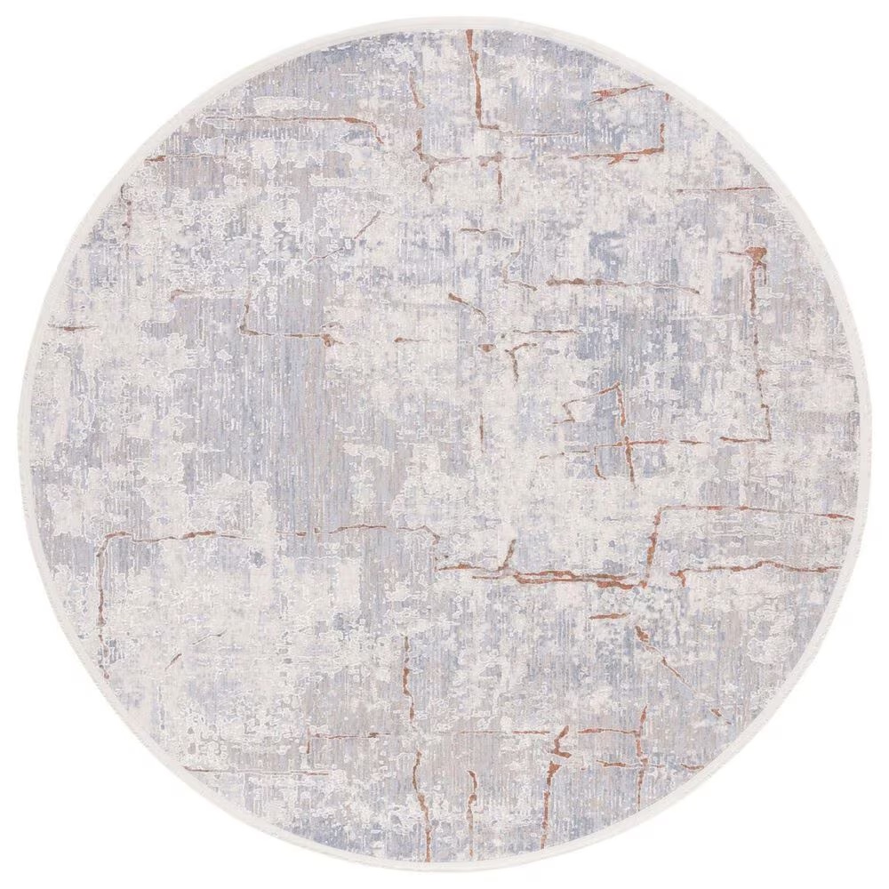 Safavieh Marmara MRM308B 6'7" Round Beige, Blue and Rust Area Rug