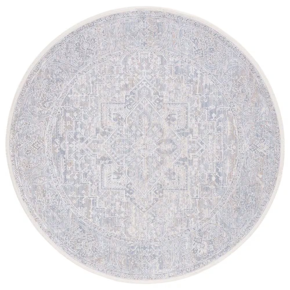 Safavieh Marmara 6'7" Round Beige, Grey and Blue Area Rug