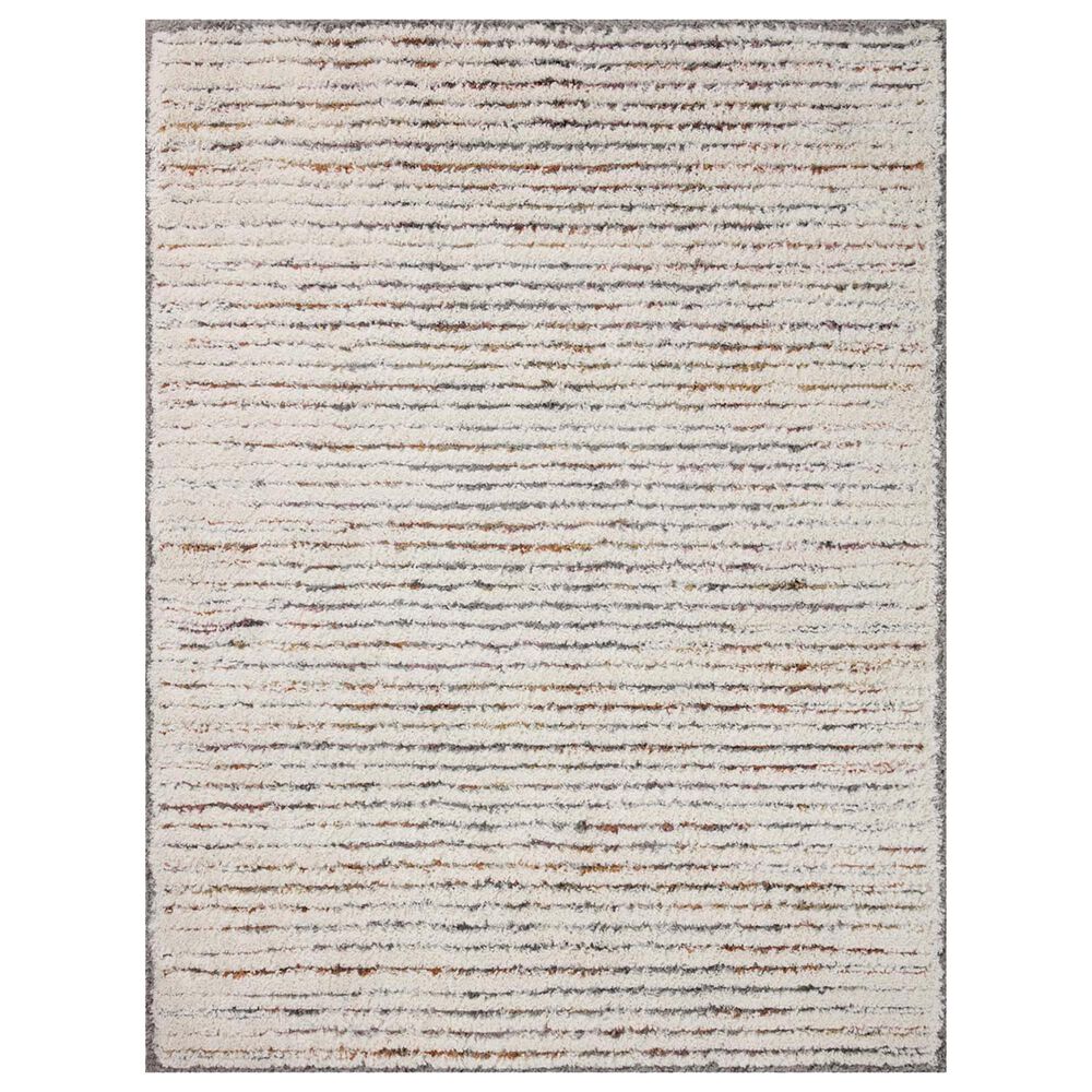 Loloi Levitt Shag 2'7" x 12' Ivory and Multicolor Runner