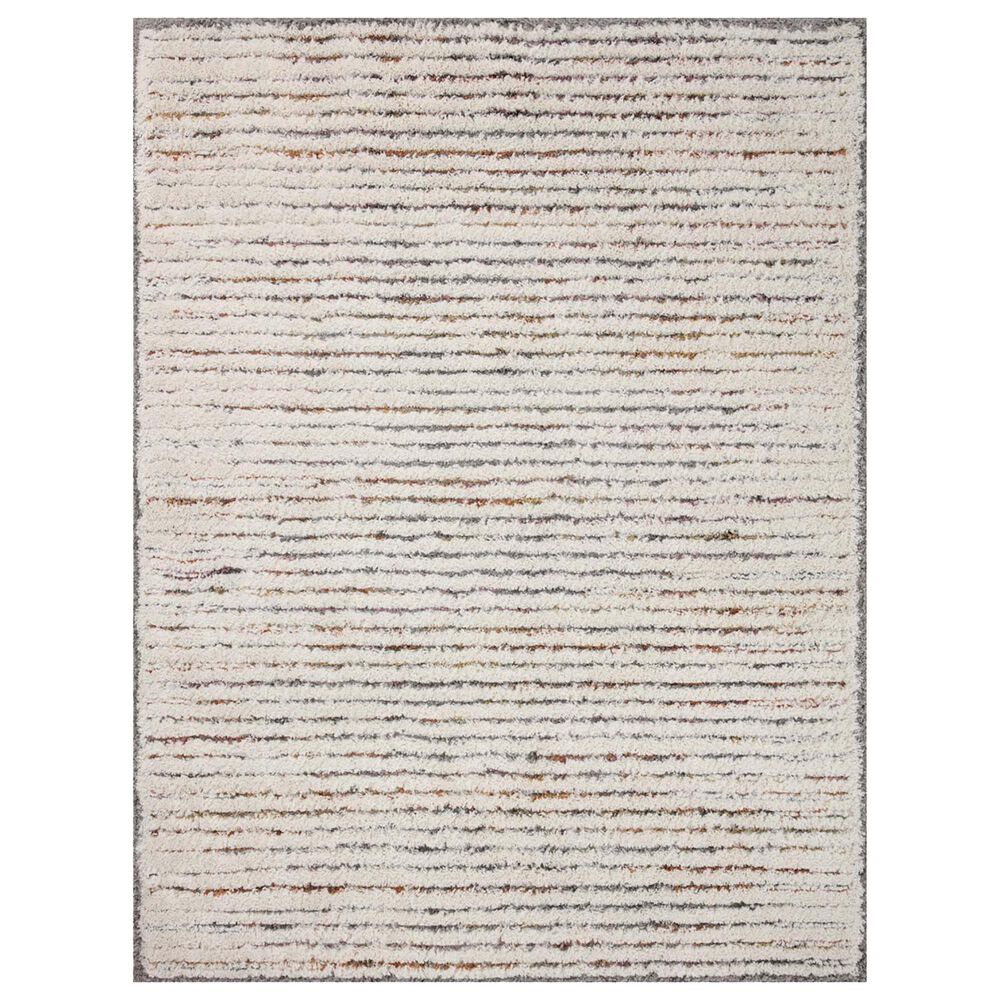 Loloi Levitt Shag 9'3" x 13' Ivory and Multicolor Area Rug
