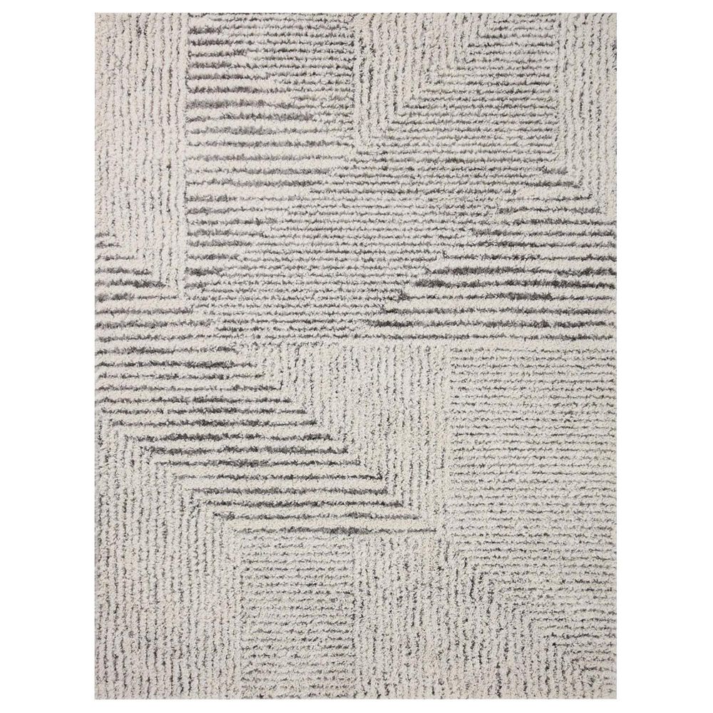 Loloi Levitt Shag 2'3" x 4' Ivory and Grey Area Rug