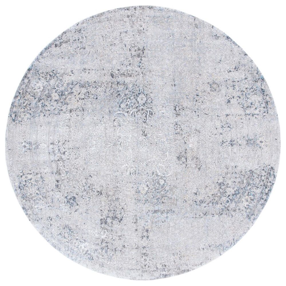 Safavieh Dream DRM407F 6'7" Round Grey and Ivory Area Rug