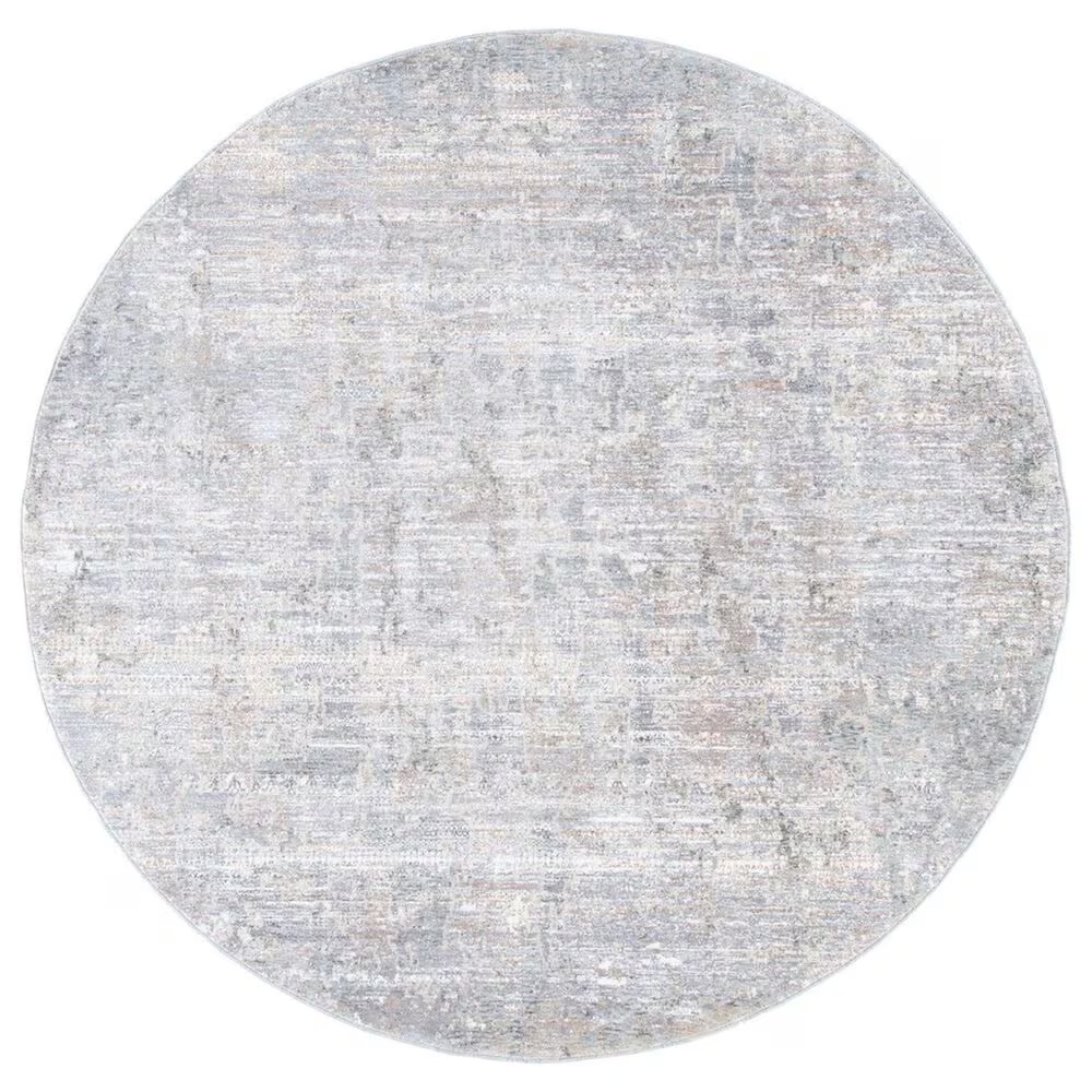 Safavieh Webster WBS330G 6'7" Round Grey and Beige Area Rug