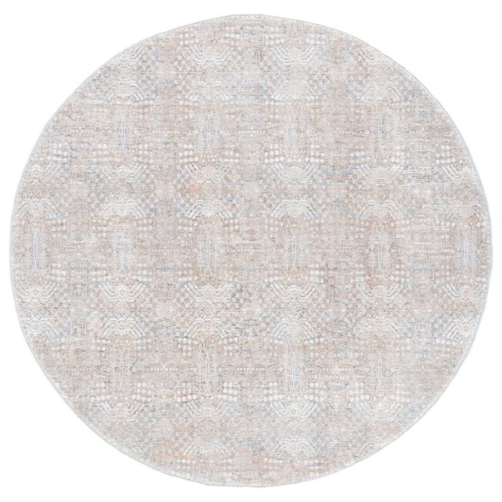 Safavieh Webster WBS332G 6'7" Round Grey and Beige Area Rug
