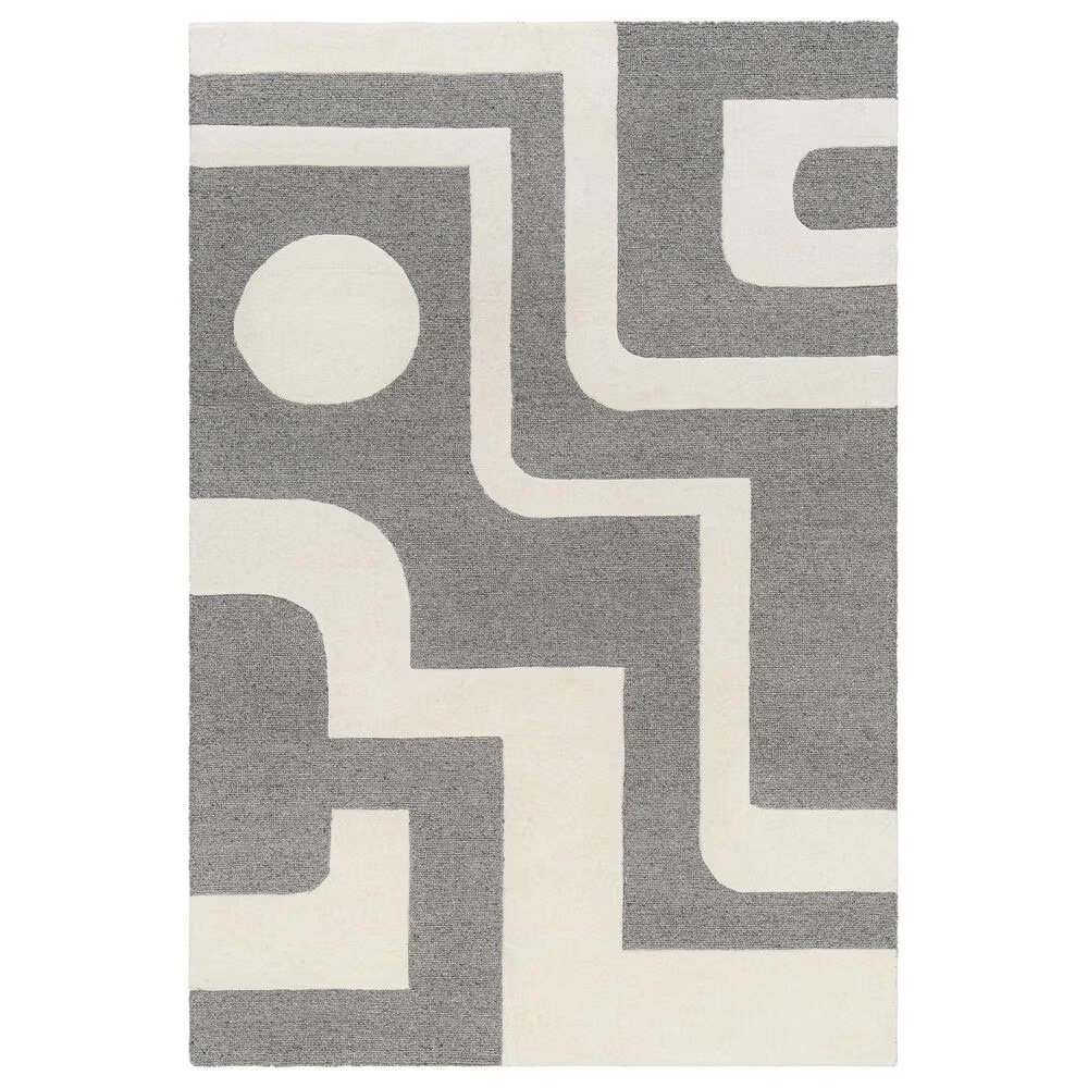 Surya Brook BKO2302 9' x 12' Beige and Charcoal Area Rug