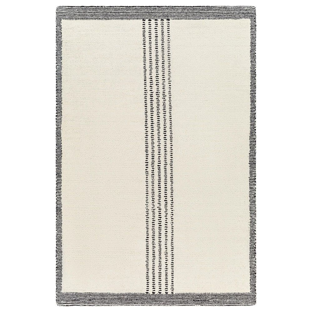 Surya Brook Solid 9' x 12' Black and Butter Area Rug