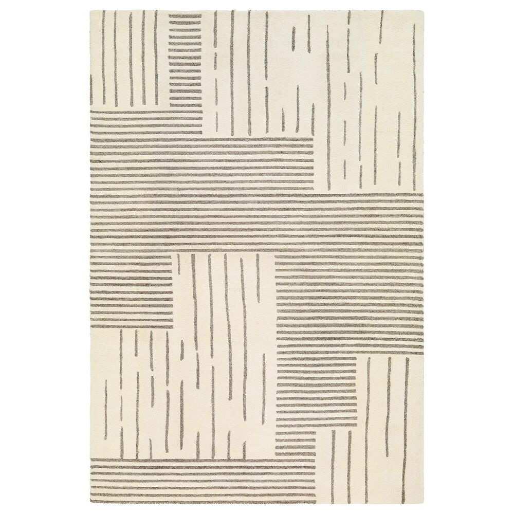 Surya Brook BKO2311 5' x 7'6" Charcoal and Beige Area Rug