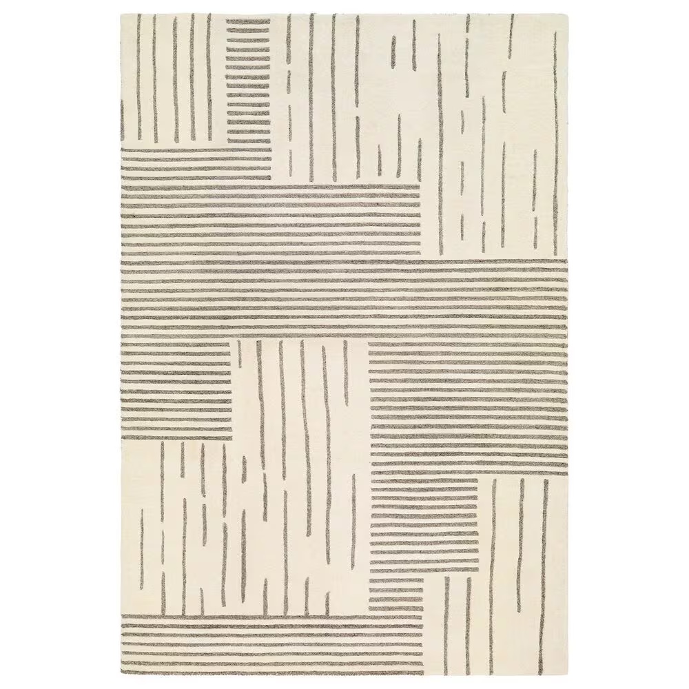 Surya Brook BKO2311 8' x 10' Charcoal and Beige Area Rug