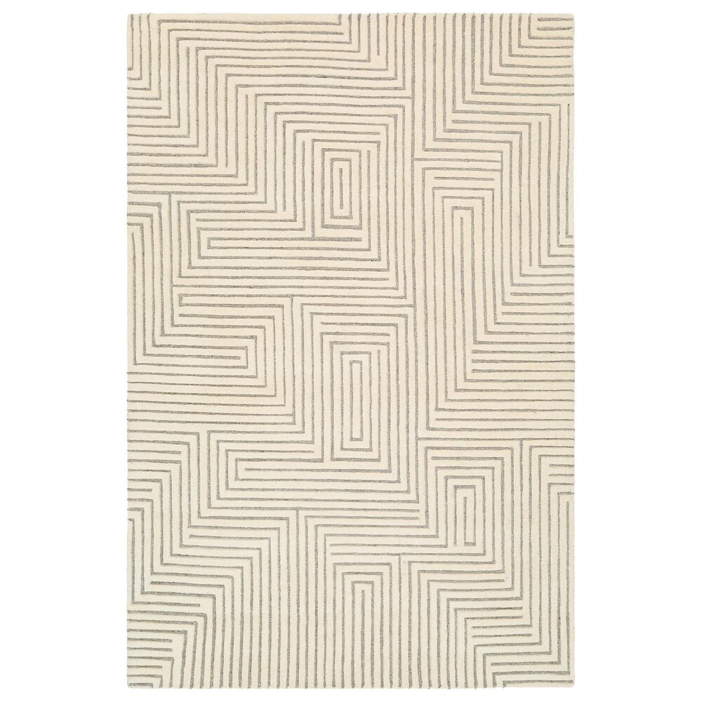 Surya Brook 5' x 7'6" Beige and Medium Gray Area Rug