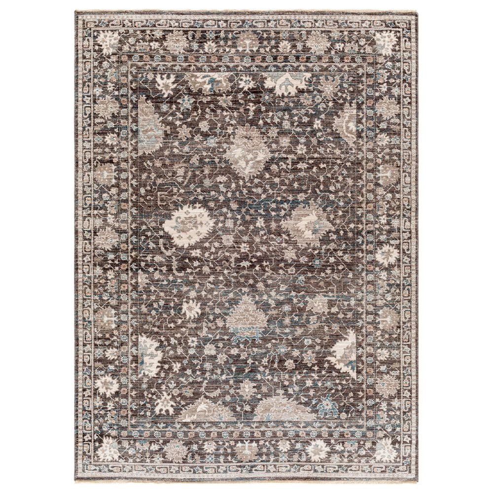 Surya Carlisle 2'11" x 10' Dark Brown, Ivory, Light Sage, Dusty Pink, Pale Blue and Olive Runner