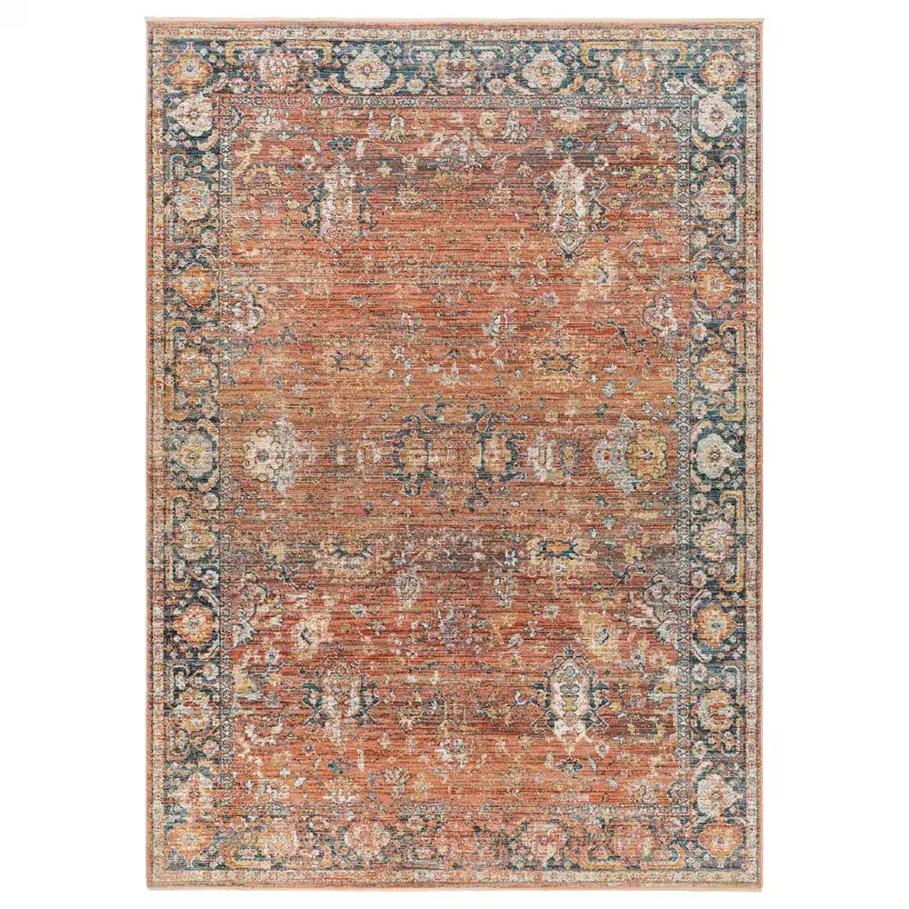 Surya Carlisle 2' x 2'11" Brick Red, Dark Brown, Olive, Off-White and Medium Gray Area Rug