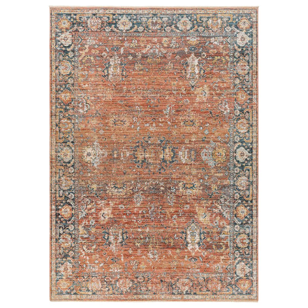 Surya Carlisle 3'11" x 5'11" Brick Red, Dark Brown, Olive, Off-White and Medium Gray Area Rug