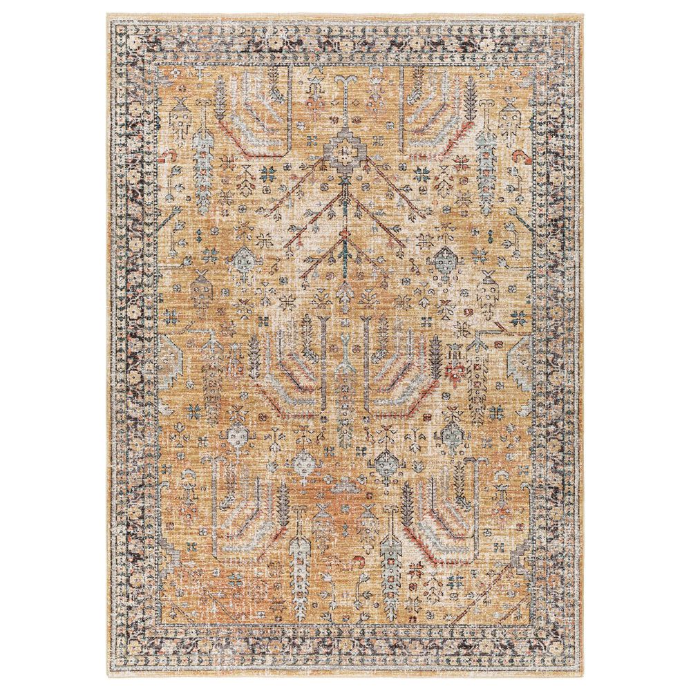 Surya Carlisle 7'10" x 10' Olive, Medium Gray, Off-White, Dark Brown, Dark Blue and Sage Area Rug