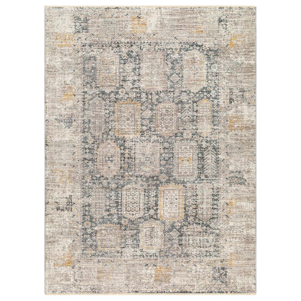 Surya Carlisle CSI2319 2'11" x 7'10" Dark Brown, Medium Gray, Off-White, Olive and Dark Blue Runner