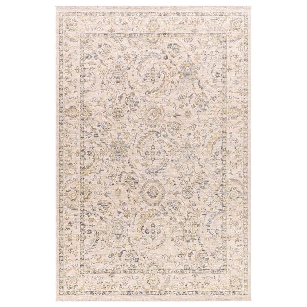 Surya Chicago CHG2300 2'10" x 11'11" Light Beige, Slate and Mustard Runner