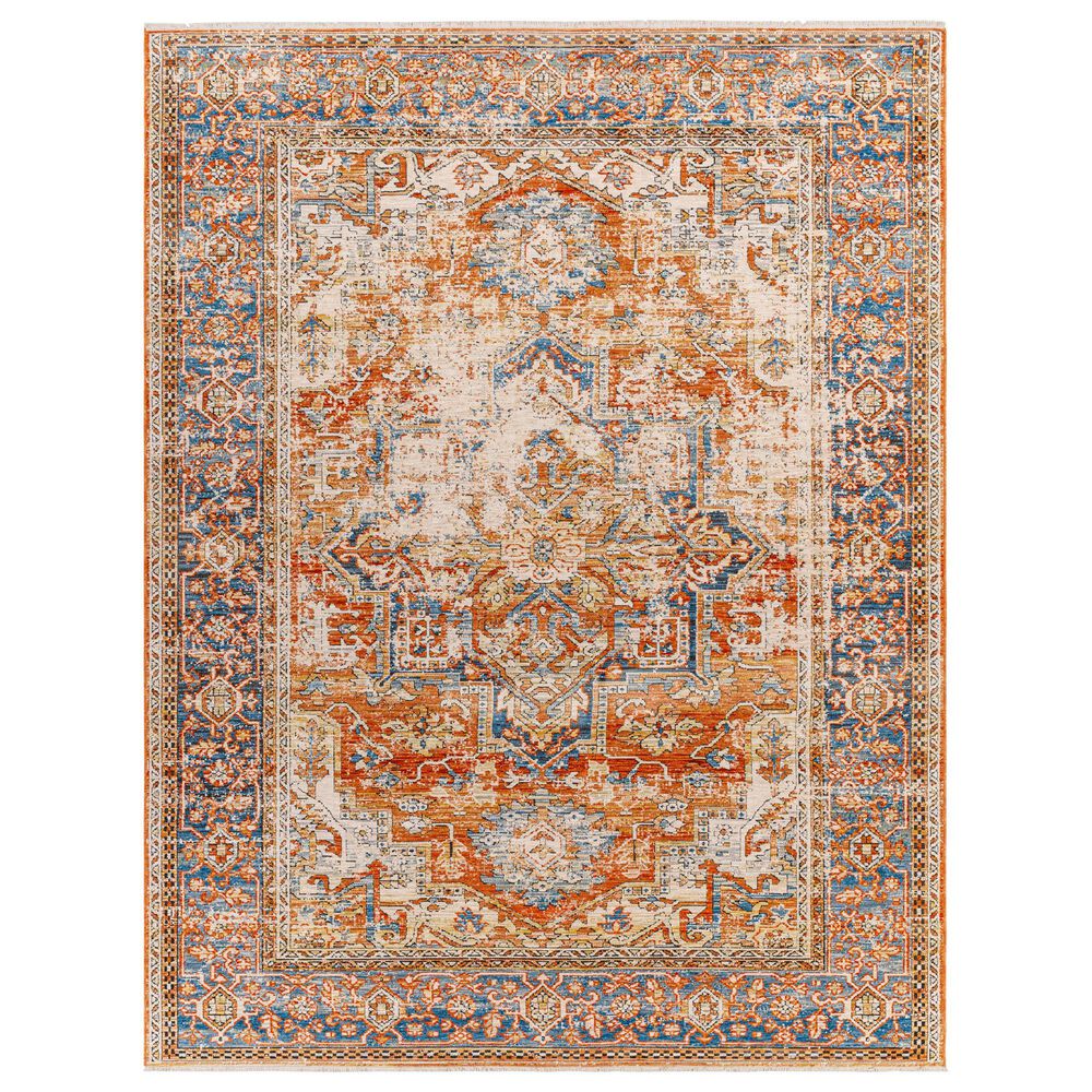 Surya Chicago CHG2301 2'10" x 11'11" Burnt Orange, Brick Red, Slate, Black, Mustard and Light Beige Runner