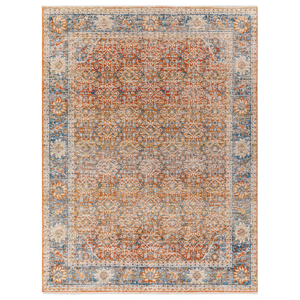 Surya Chicago CHG2304 7'10" x 10' Light Beige, Brick Red, Black, Slate, Blue, Taupe Area Rug